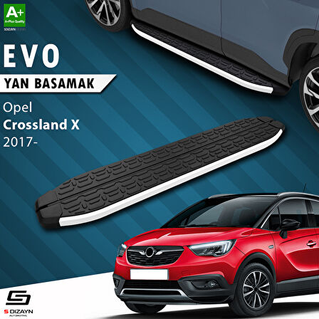 S-Dizayn Opel Crossland X Evo Aluminyum Yan Basamak 173 Cm 2017 Üzeri A+ Kalite