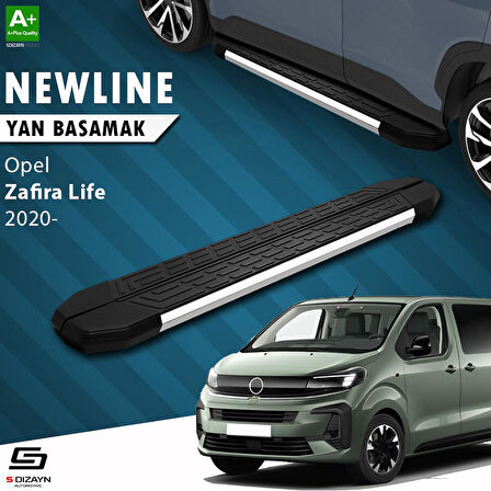 S-Dizayn Opel Zafira Life Uzun Şase NewLine Krom Yan Basamak 243 Cm 2020 Üzeri A+ Kalite