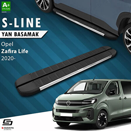 S-Dizayn Opel Zafira Life Uzun Şase S-Line Krom Yan Basamak 243 Cm 2020 Üzeri A+ Kalite
