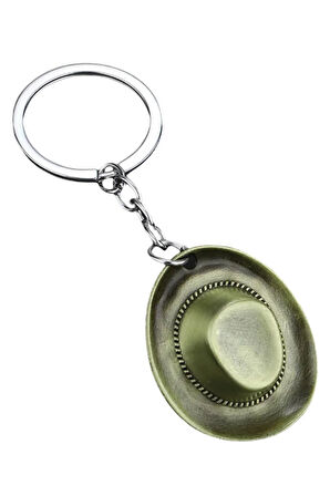 Yeşil Kovboy Şapkası Anahtarlık