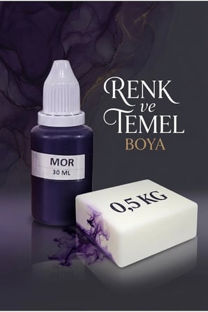 500 gr Opak Sabun Bazı + Mor Sabun Boyası 30 ml Seti – Hobi Sabun Yapım Paketi