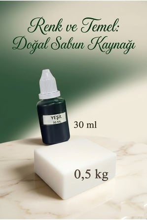 500 gr Opak Sabun Bazı + Yeşil Sabun Boyası 30 ml Seti – DIY Sabun Yapım Seti