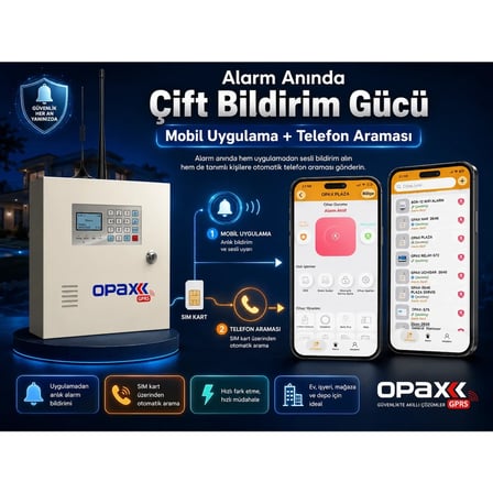 OPAX-2646-4G Kablolu ve Kablosuz GPRS/GSM/4G Alarm Paneli