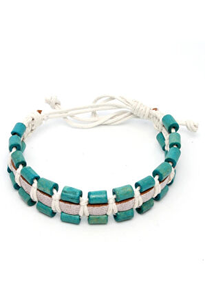 Deri Örgü Bileklik No24