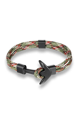 Çapalı İp Bileklik Kamuflaj