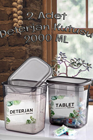 2 Adet Etiketli Detarjan Kutusu 2000 ml