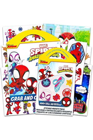 Panini Spidey ve İnanılmaz Arkadaşları Sticker Çıkartma Albüm Dergisi + 2 Paket (10 Adet Sticker)