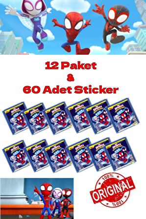 Panini Çıkartma Spidey ve İnanılmaz Arkadaşları - 12 Paket & 60 Adet Sticker