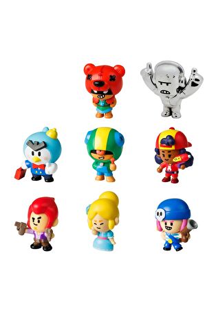 8 li  Figür Seti Brawls Star - Model 1 - (Sandy + Spike)