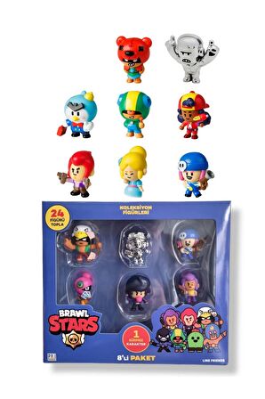 Brawls Star Figür Seti 8 li   - Model 1 - (Sandy + Spike)