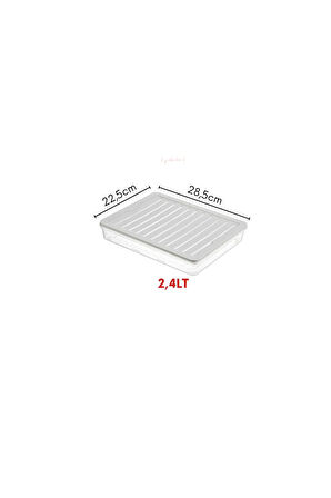 4'Lü Set Freshbox Mikrodalga ve Difrize Uygun Saklama Kabı Gri