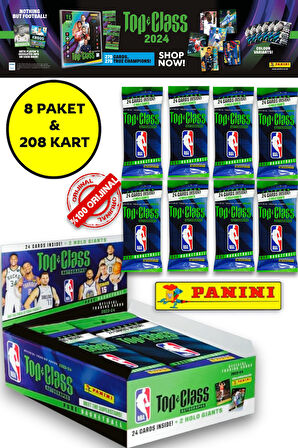 Panini Nba Top Class 2024 Fat Pack Nba Kartları + 8 Paket (192 Adet Kart + 16 Holo Giants Kart)