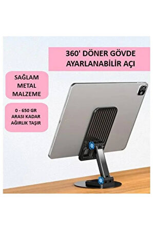 Muhasebeciler, Öğrenciler Için 360 ° Dönebilir Katlanabilir Telefon Tutucu Stand Yuvarlak Tabanlı