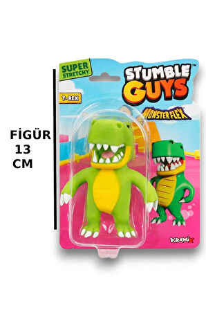 4'lü Stumble Guys Stretch Figür - T-REX - SPRINKLES - BOXING ROO - SUPER GAL