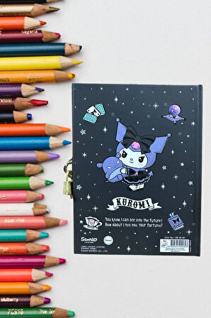 Kuromi Kilitli Defter 80 Yaprak Siyah - 14 x 20