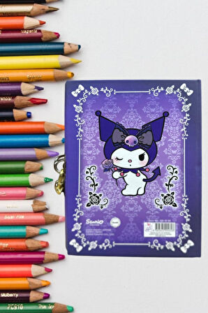 Kuromi Kilitli Defter 80 Yaprak Mavi- 14 X 20