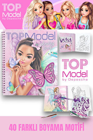 TOPModel Colouring Book With Sequins FAIRY LOVE