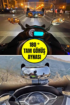 Motosiklet 180 Derece Tam Görüş Aynası, Motosiklet Dikiz Aynası 180 Derece Geniş Açı