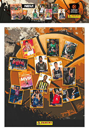 Panini 2024-25 Turkish Airlines Euroleague Sticker 5 Paket  (25 Adet Sticker)