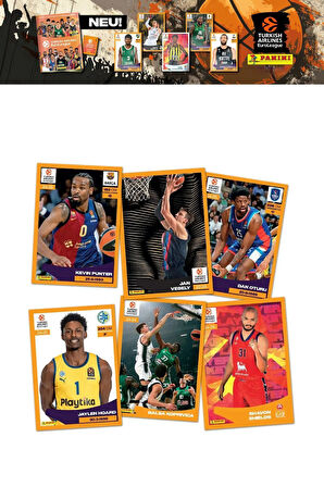 Panini 2024-25 Turkish Airlines Euroleague Sticker 5 Paket  (25 Adet Sticker)