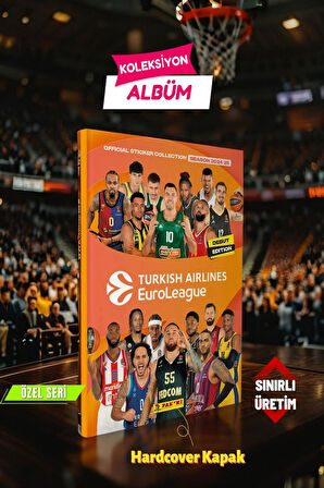 Turkish Airlines Euroleague Özel Koleksiyon Albümü + 36 Paket (180 Adet) Sticker
