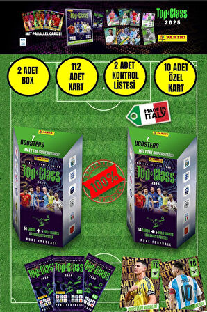 Panini TOP CLASS 2025 Blaster kutusu 2 Box 112 Kart