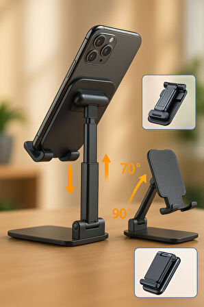 360° Katlanabilir Masaüstü Telefon ve Tablet Standı