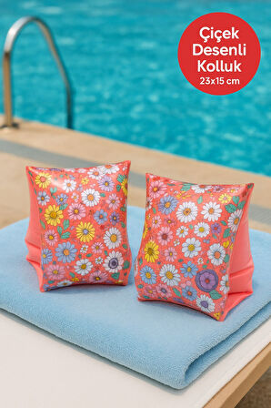 Renkli Yaz Kolluğu – Çocuklar İçin Çiçek Desenli (23x15 cm)