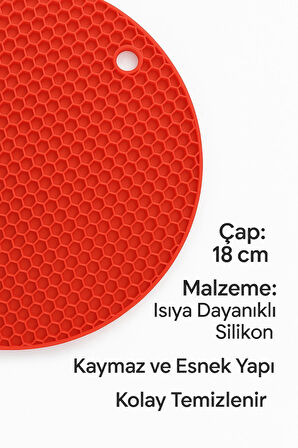 Kaymaz Tabanlı Isıya Dayanıklı Silikon Nihale – 18 cm