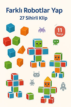 Minik Mühendis – Manyetik Robot Blokları 11 Parça