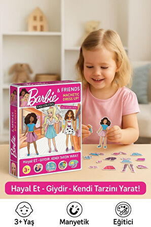 Manyetik Moda Kutusu Kıyafet Giydirme Magnet Kostümler, Eğitici Puzzle