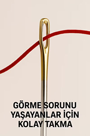 30 Adet Çelik Dikiş Iğne Seti - Ahşap Kutulu, Deri-kumaş El Sanatları Için Dikiş Iğneleri