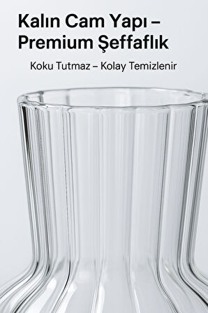 1 Adet Premium Cam Bardak Cam Pipet Hediyeli– Soğuk Kahve, Limonata ve Soda Sunumlar 500 ml