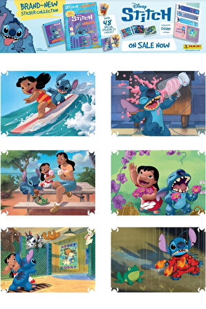 16 Paket Panini Stitch Süper ScrapBook Çıkartma 80 Adet Sticker