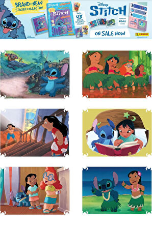 24 Paket Panini Stitch Süper ScrapBook Çıkartma 120 Adet Sticker