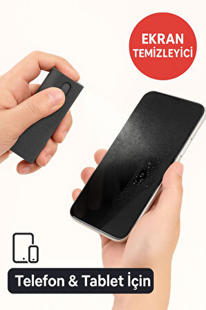 2’si 1 Arada Ekran Temizleyici Sprey ve Mikrofiber Bez – Telefon, Tablet ve Laptop İçin Pratik Çözüm