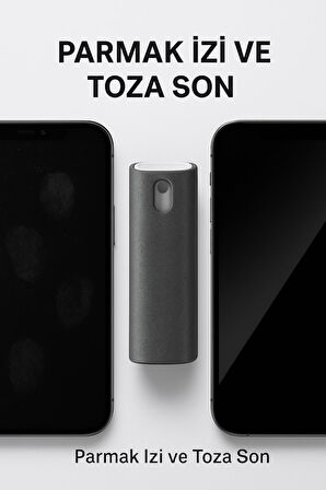 2’si 1 Arada Ekran Temizleyici Sprey ve Mikrofiber Bez – Telefon, Tablet ve Laptop İçin Pratik Çözüm