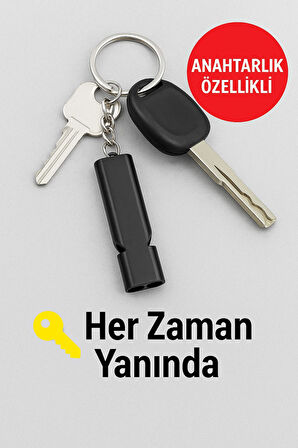 Acil Durum İmdat Düdüğü – Metal Gövde, Anahtarlık Özellikli Kamp, Balıkçılık, Yürüyüş İçin