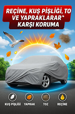 4 Mevsim Dayanıklı Su Geçirmez Lastikli PEVA Araç Örtüsü – UV, Kar, Yağmur ve Rüzgar Koruması