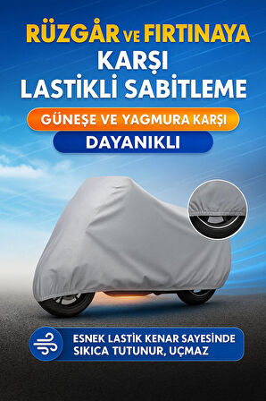 Su Geçirmez 4 Mevsim Motosiklet Brandası 246x114 cm – UV, Rüzgar ve Yağmur Koruma