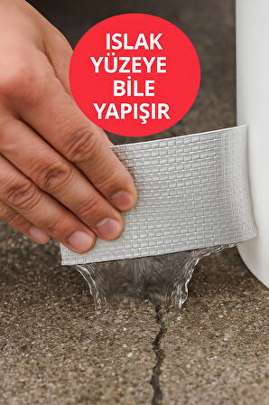 Su Geçirmez Isıya Dayanıklı Alüminyum Onarım Bandı 5cm x 5m – Güçlü Yapışkanlı Sızdırmaz Tamir Bandı