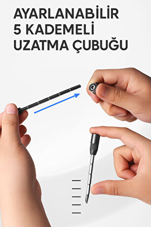 115 Parça Manyetik Hassas Tornavida Seti • Ergonomik Sap • Telefon Bilgisayar Tamir Seti