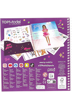 TOPModel Dress Me Up Moda Tasarım Defteri – Stickerlı Giydirme Aktivite Kitabı