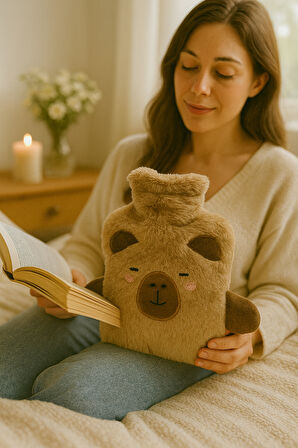 2026 Peluş Ayıcık Sıcak Su Torbası – Yumuşak Kılıflı Isıtıcı & Hediyelik Kış Konfor Ürünü