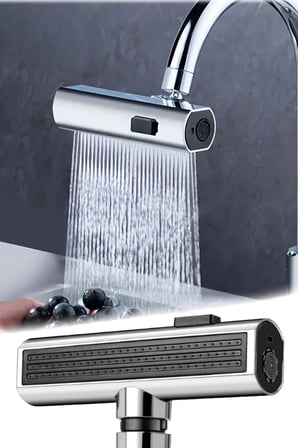 3 Kademeli Krom Musluk Başlığı 360° Döner Filtreli Su Tasarruflu Duş Aparatı Mutfak Banyo Uyum