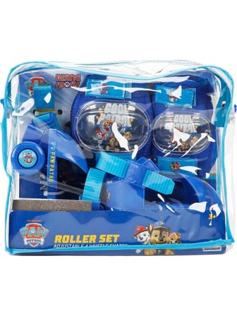 PAW Patrol Çantalı 4 Tekerlekli Ayarlanabilir Çocuk Paten Seti 25-31 Korumalı Mavi