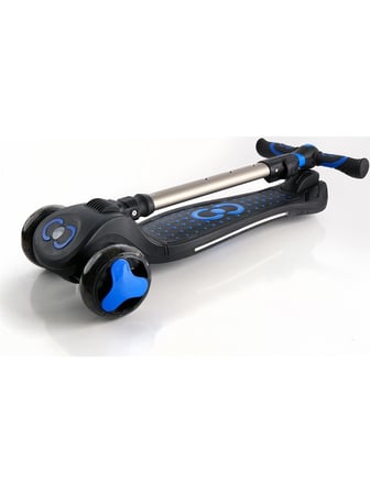Nova LED Işıklı 3 Tekerlekli Çocuk Scooter Ayarlanabilir Gidonlu Kaymaz Tabanlı 50 Kg Mavi