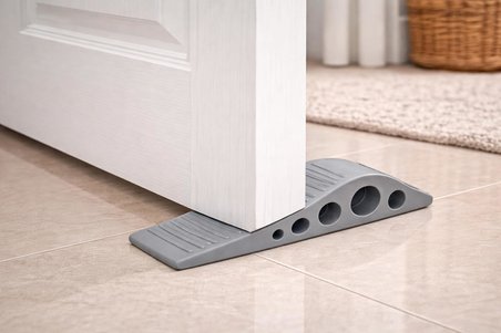 2 Adet Gri Silikon Kapı Altı Stoperi Kaydırmaz Kapı Durdurucu 12 cm Kapı Sabitleyici