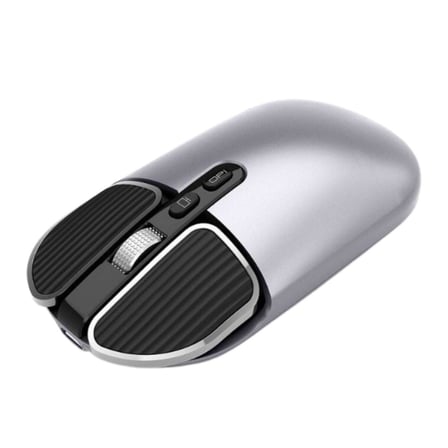Gri Sessiz Kablosuz Mouse Bluetooth 2.4 GHz Şarjlı Ergonomik Optik Bilgisayar Laptop Mouse