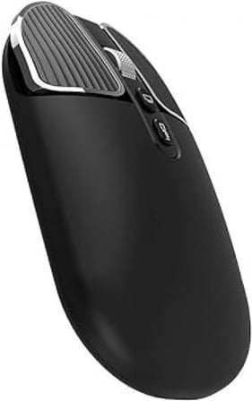 Siyah Sessiz Kablosuz Mouse Bluetooth 2.4 GHz Şarjlı Ergonomik Optik Bilgisayar Laptop Mouse